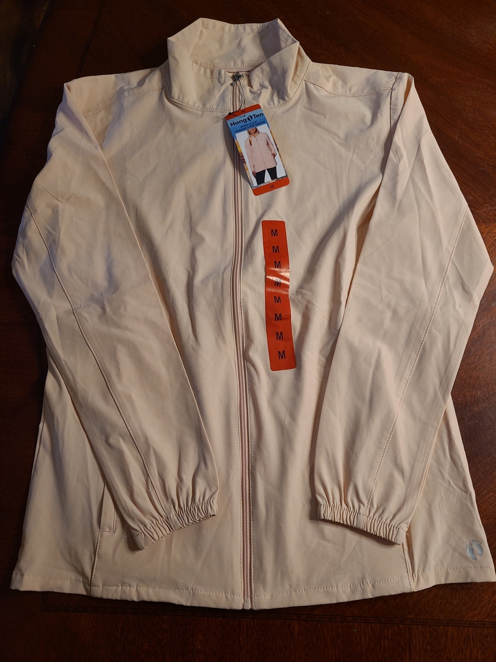 Hang Ten Women's Light Pink Zip-Front Utility Jacket Size Medium